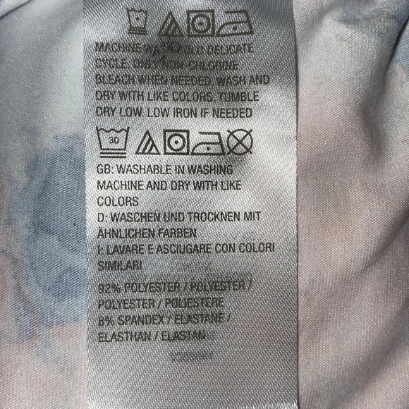 ANY BODY joggers lightweight elastic waistband drawstring pink blue NEW size M - Picture 7 of 13